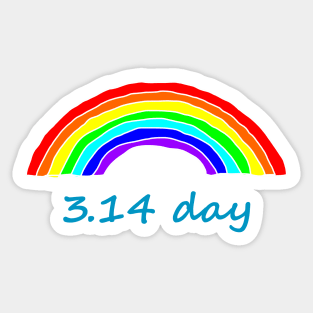 Pi Day Rainbow Sticker